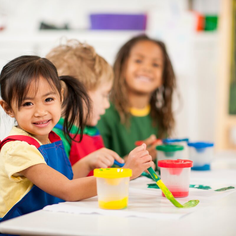 Children learning at The Kidz House