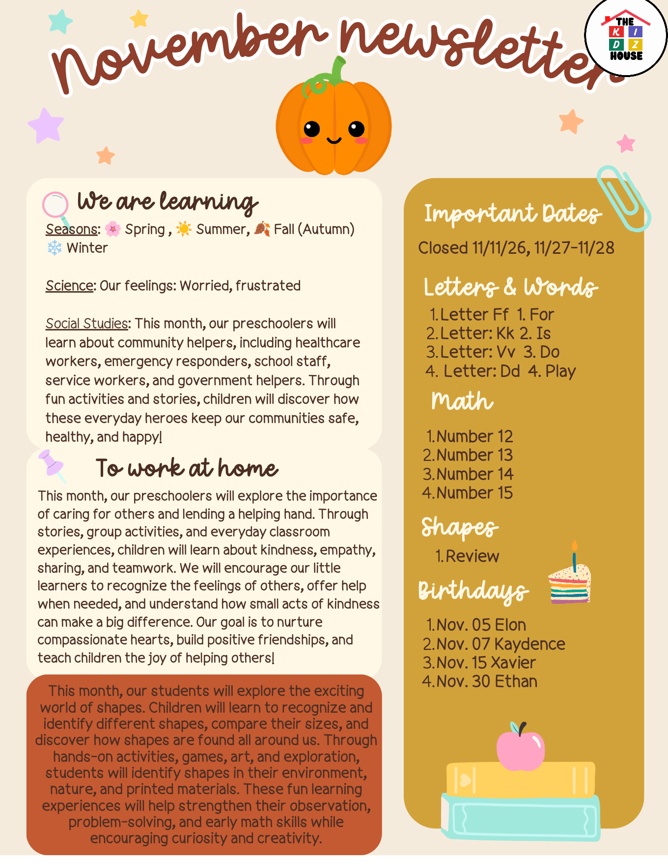 November newsletter
